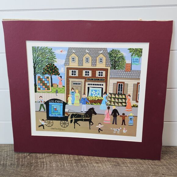 Other - Cate Mandigo Cape Quilt Club 785/1000 Limited Edition Print Signed 1986 No Frame